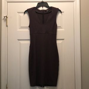 Express Knee-Length Gray Dress (Size: XS)
